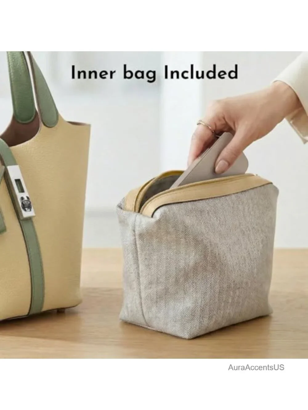 Vegan Leather Top Handle Bag Women Satchel Purse Lock Design Work Evening